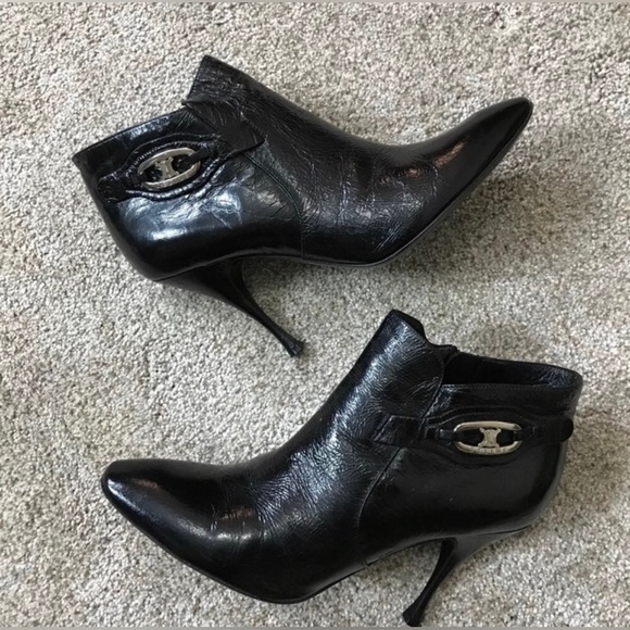 CELINE Patent Leather Ankle Boot 38.5 - Picture 3 of 15